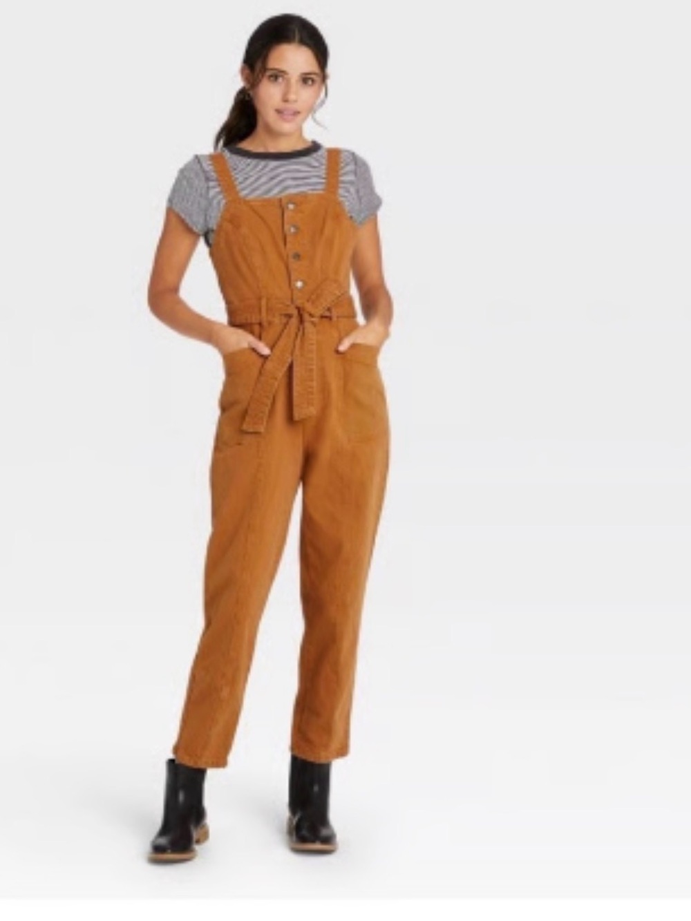 Universal  thread jumpsuit Cognac Utility 99% Cotton size 4